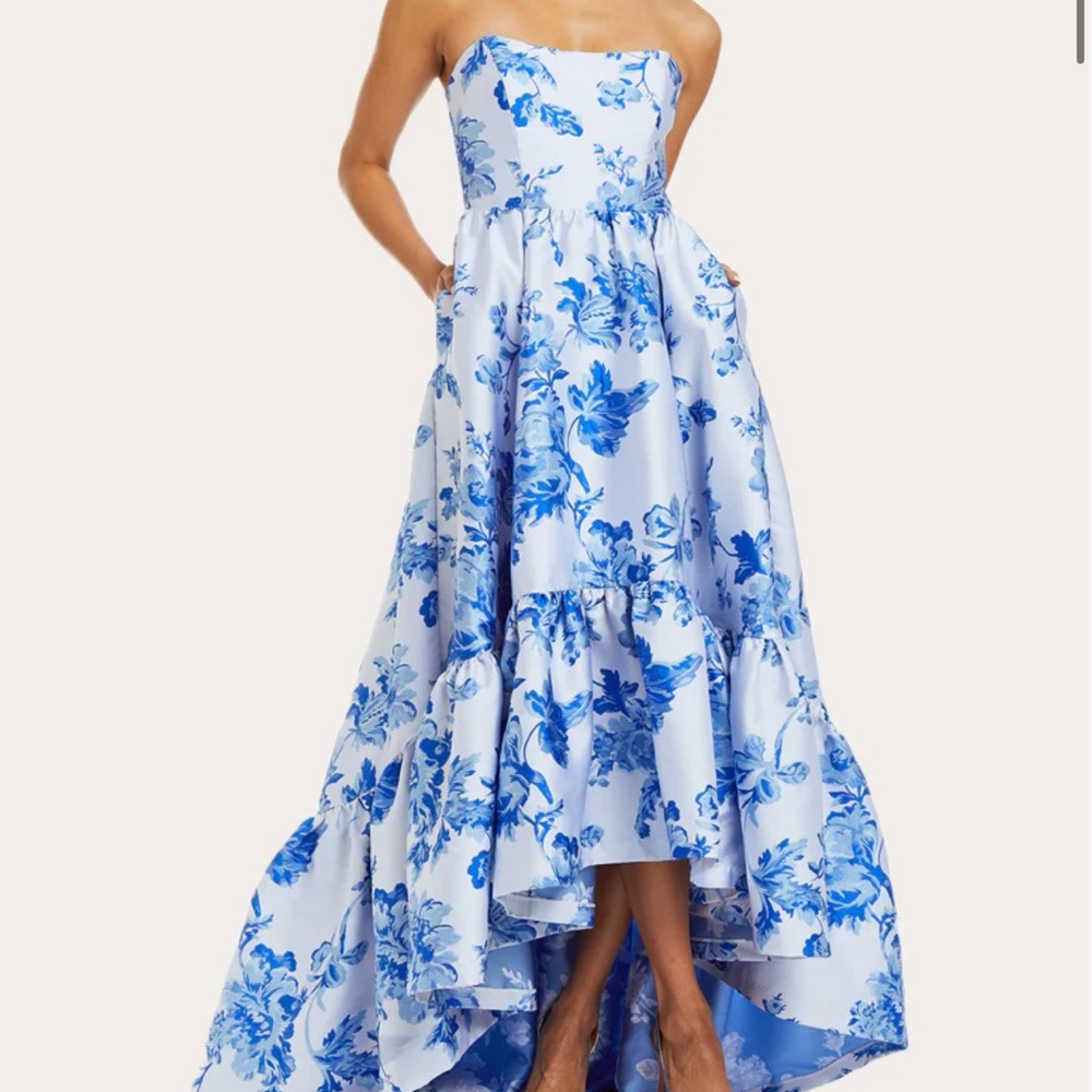 Georgina Floral High-Low Gown